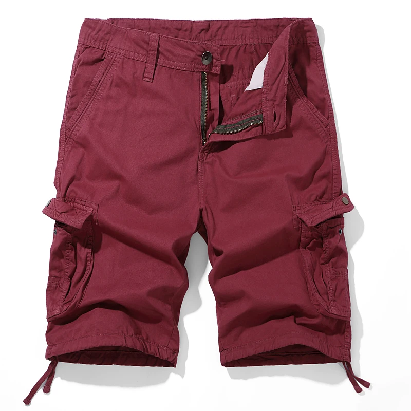 2025 Men Loose Cropped Pants Summer Cargo Short Men Fashion Casual Shorts Mens Military Cargo Pants Cotton Male Tactical Shorts