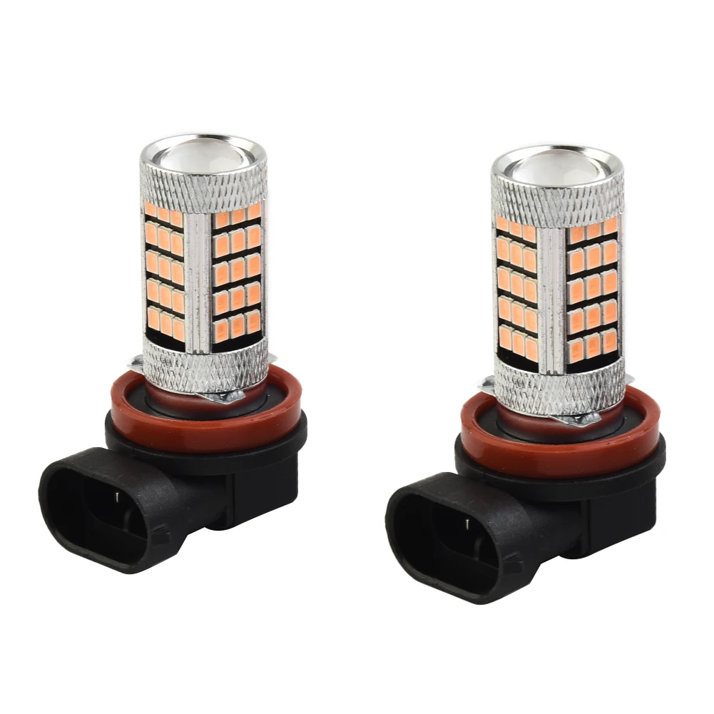 مصابيح قيادة ضباب ليد شاملة ، مصابيح DRL ، ملحقات السيارة ، إضاءة جري ، وردي ، أرجواني ، H11 ، H8 ، 12 فولت ، 2 فولت #3