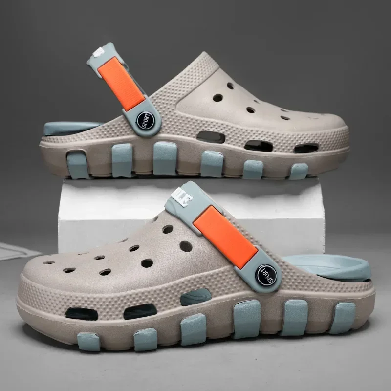 Tourism Sandals Hole Hole Shoes Summer New Men's Sandals Casual Beach Shoes EVA Material Couple Cross-Border Men's Slippers