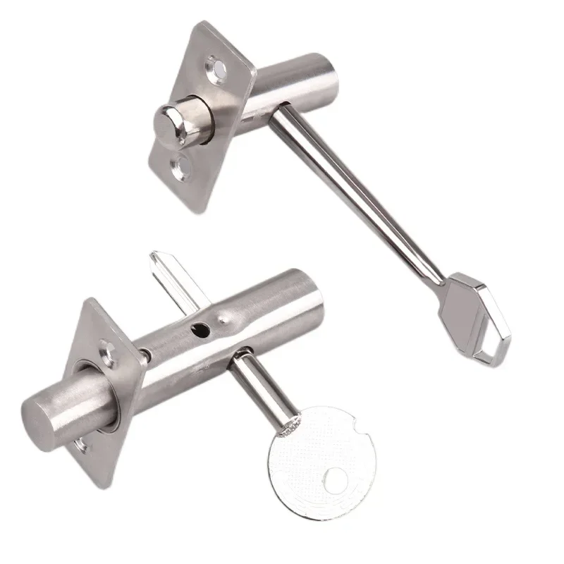 Stainless steel Invisible lock Copper core Hardware Pipe Tube Well security Mortise locks for Fireproof Door Escape Aisle Locks