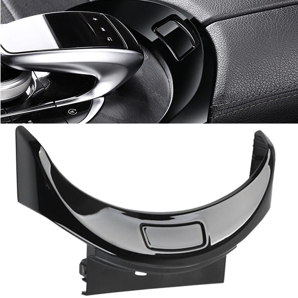 Enhance Your For Benz Interior Center Console Armrest Box Release Button Trim, ABS, Black, Durable And Reliable Interior Parts