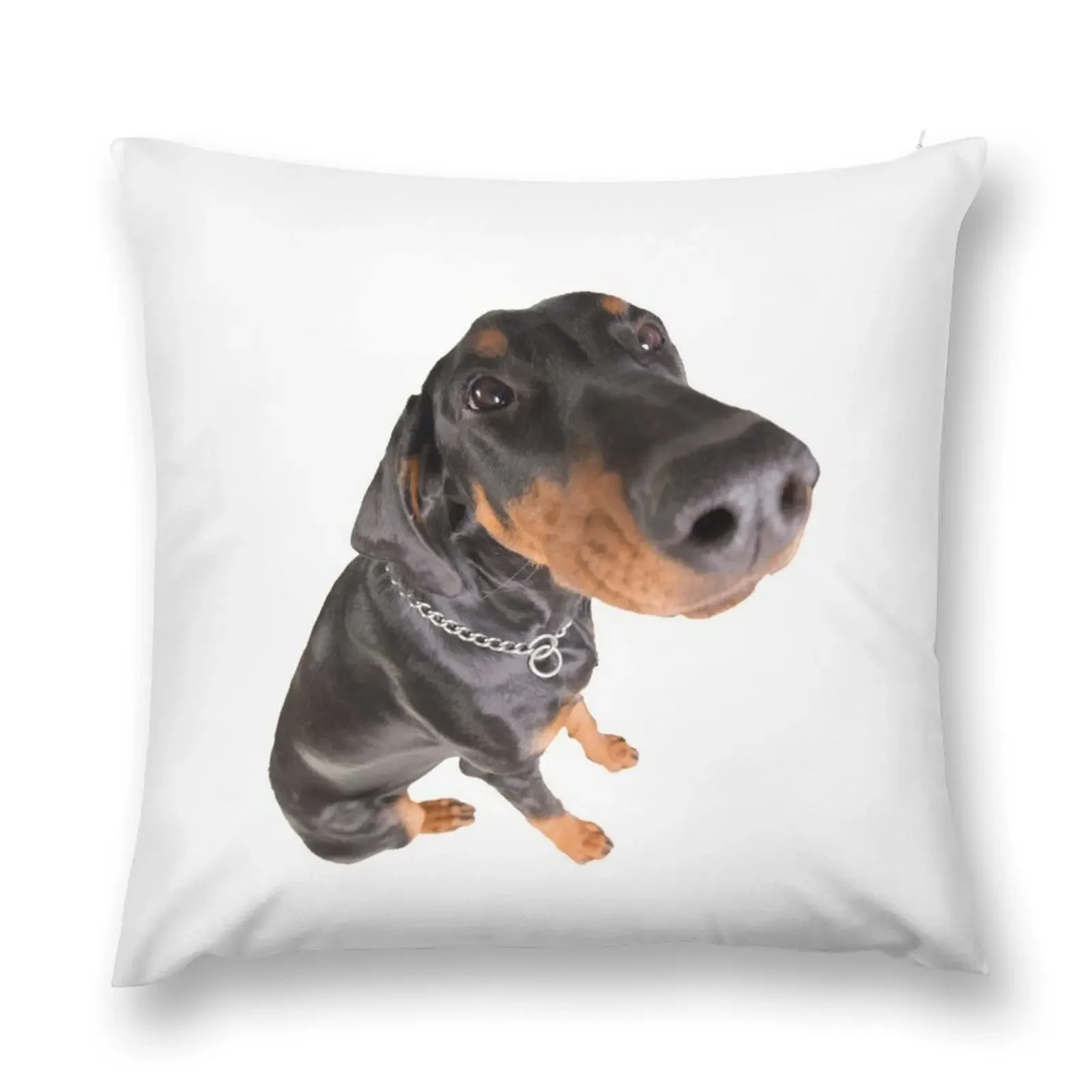 funny doberman pincher portrait Throw Pillow anime girl christmas decorations 2025 pillow