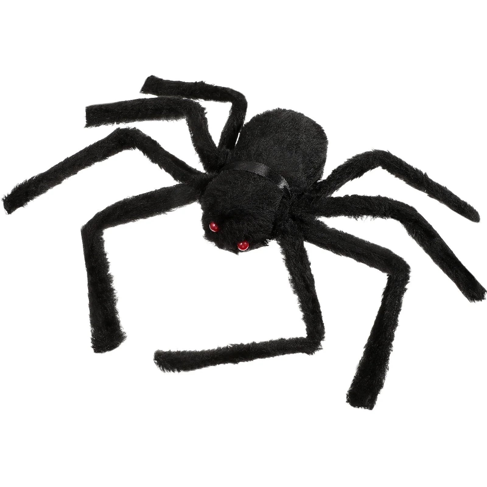 12 Inch Halloween Plush Toys Haunted House Prop Inflatable Black Large Spider Child