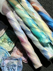 4pcs Translucent Gradient Color Fire Paint Sealing Wax Strip DIY Envelope Invitation Manual Ledger Seal Decorative Materials