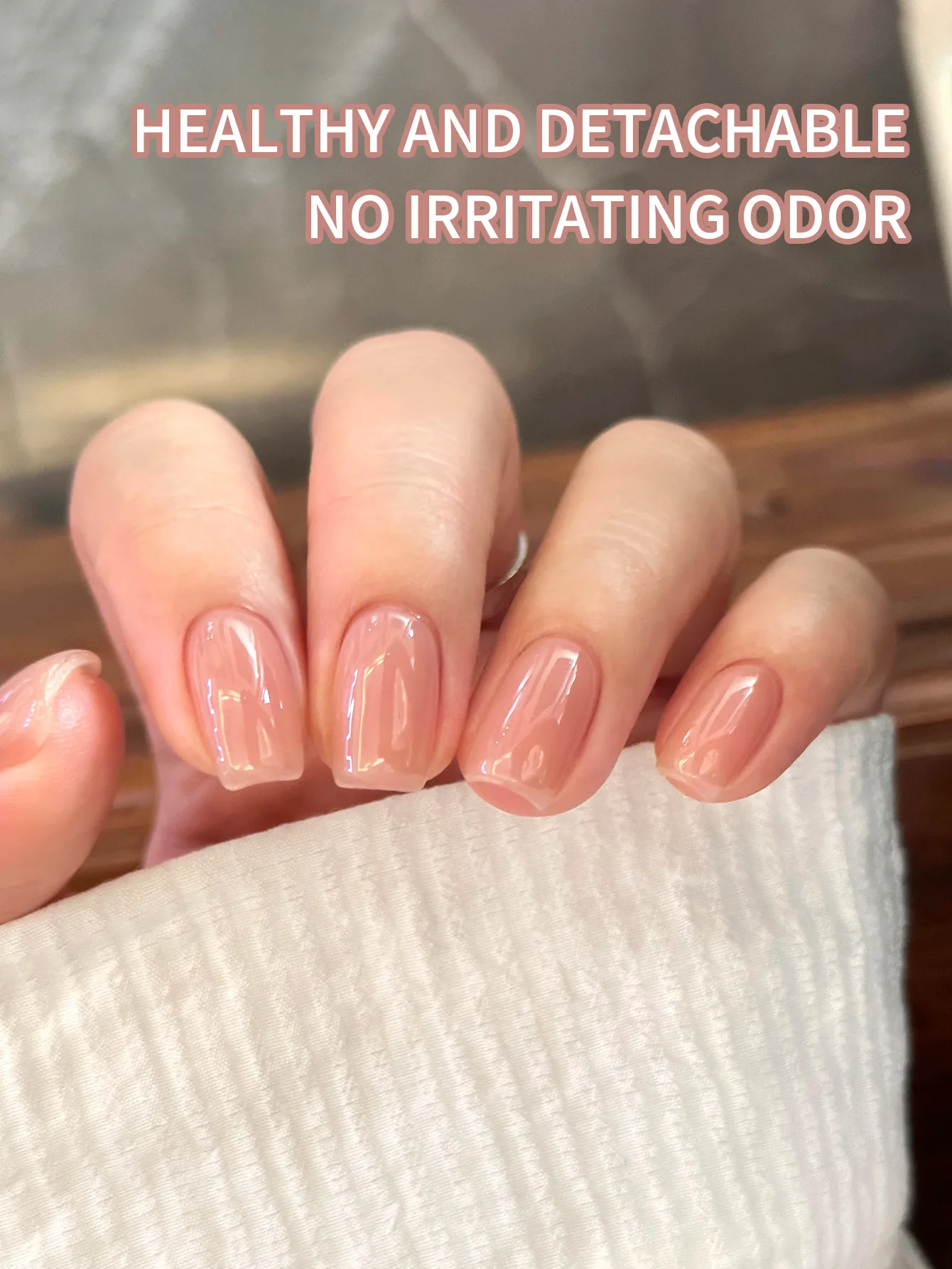 Smalto per unghie gel rosa latte Smalto gel nudo neutro trasparente Smalto gel traslucido colore naturale chiaro Gel gelatina a lunga durata