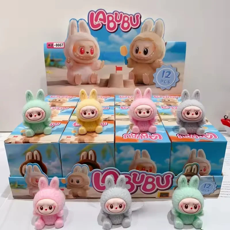 

LaBuBu Mini Dolls Blind Box Kawaii Flocking Toys - 6/12pcs Set Cute Sitting & Standing Postures Desktop Decor Collectible Gifts