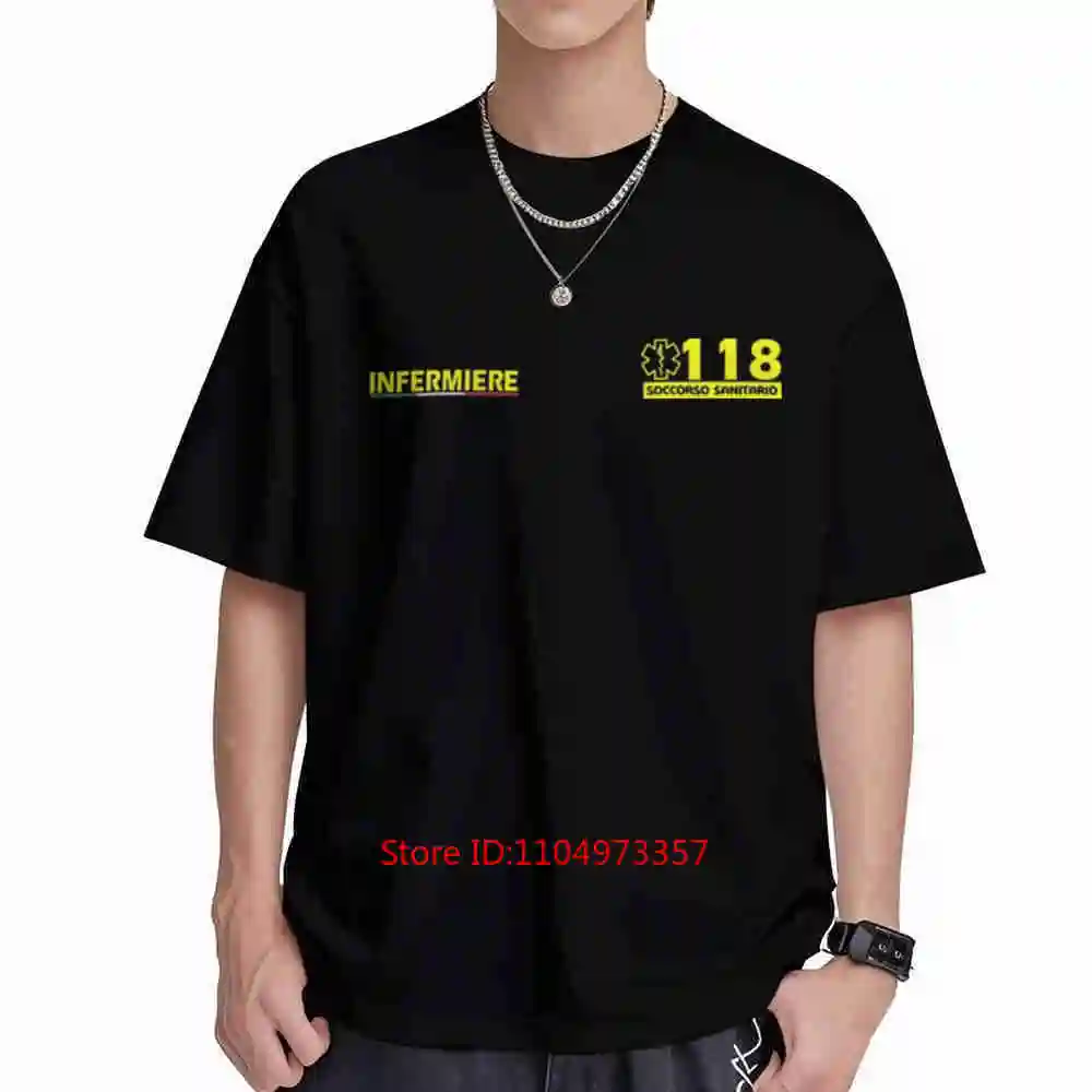 118 Emergency Nurse Stethoscope Healthcare Short Sleeve Tee 100% Cotton T-Shirt