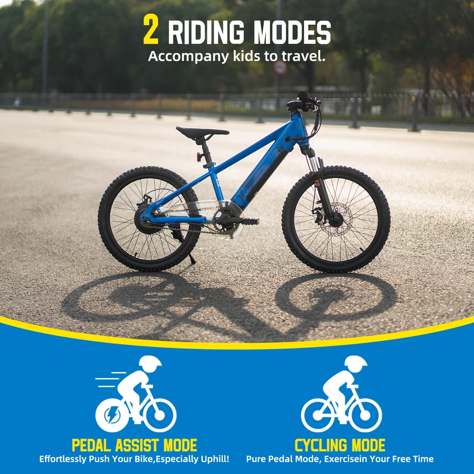 JOYSTAR Electric Bike for Kids Teens Ages 7+ with 250W Motor, 15 Miles 15MPH Electric Mountain Bicycle Safe Mini E bikes image 10