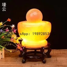 Floor-Standing Stone Hallway Gift Home Decor Flowing Water Ornament Four Dragon Head Playing with Pearls Feng Shui Ball