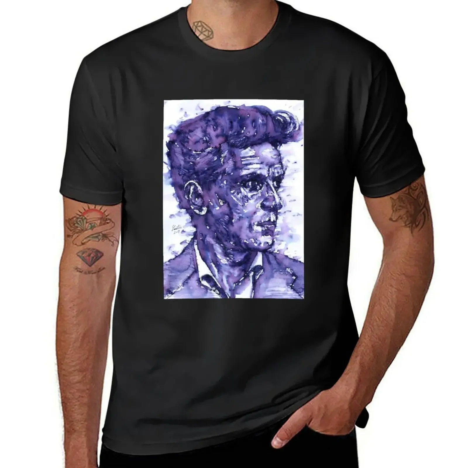 LUDWIG WITTGENSTEIN - watercolor portrait.8 T-Shirt essential t shirt anime stuff anime clothes plain white t shirts men