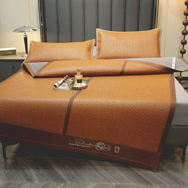 PE Cool Rattan Mat Foldable Cool Student Dormitory Mat Thickened Summer Rattan Mat for Home Use