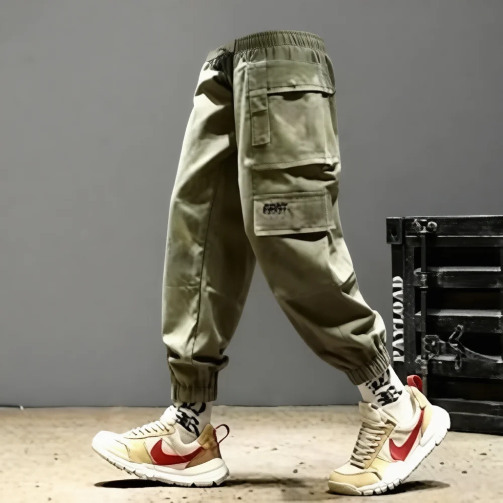 Mens Streetwear Cargo Joggers Casual Loose Tactical Pants For KUIDOU Spring Autumn Breathable Solid Color Sport Trousers