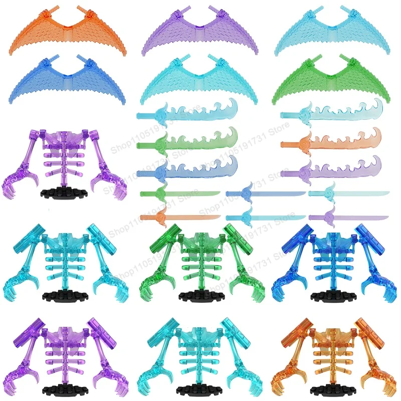 WM6208 WM6167 MOC Blocs de construction mobiles Anime Cartoon Mini figurine d'action Assemblage de briques Jouets Cadeaux d'anniversaire pour enfants