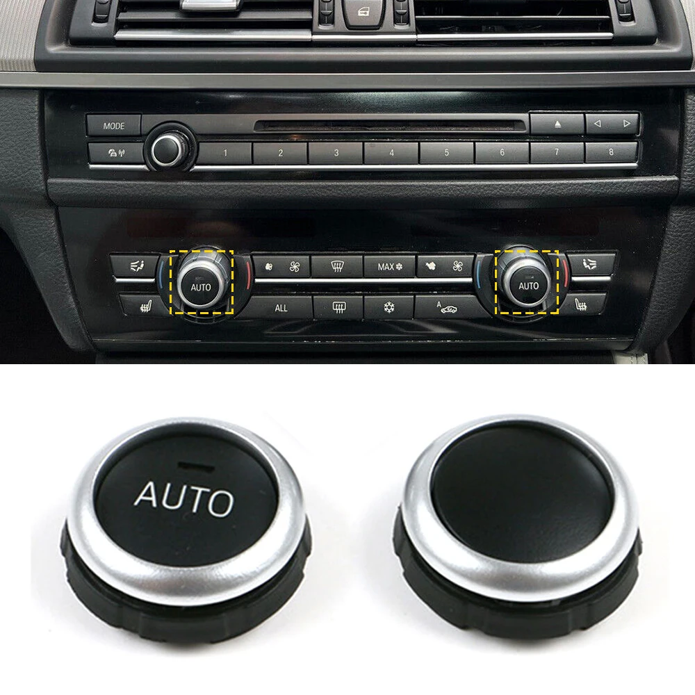 Car Front/Rear Air Conditioner A/C Climate Control Knob Button Cover Replacement For BMW F15 F16 X5 X6 2014-2018 Accessories