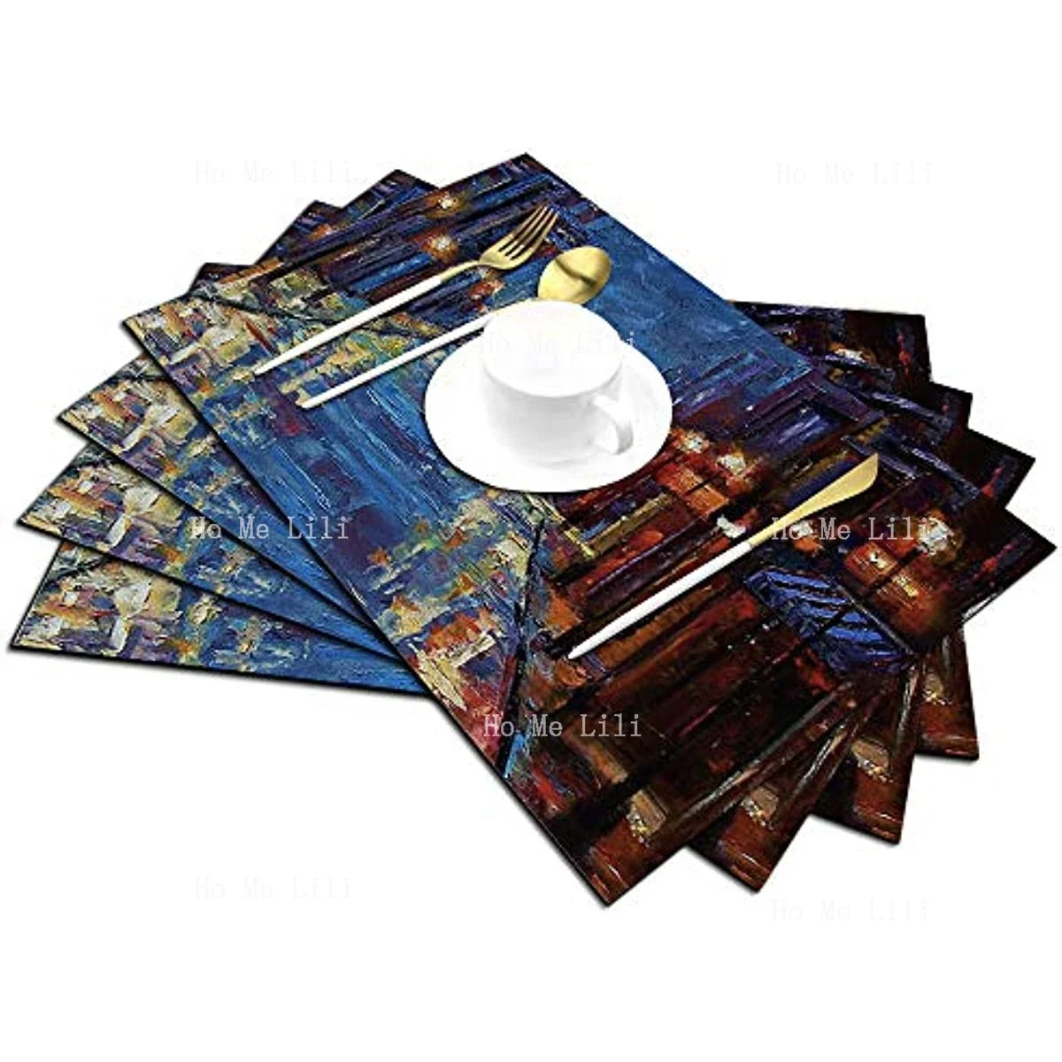 Placemats New Orleans Bourbon Street Watercolor Painting Placemats For Dining Table