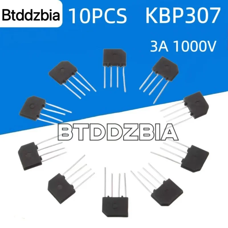 10 Stück KBP307 Ridge Rectifier KBP 307 Leistungsdiode 3 A 1000 V Electronica Componentes