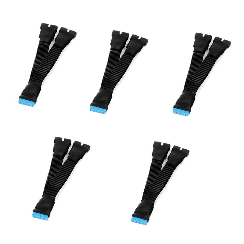 NEW-5PCS 19-Pin To USB 3.0 20-Pin 1 To 2 Mainboard Power Extension Cable Motherboard Cables