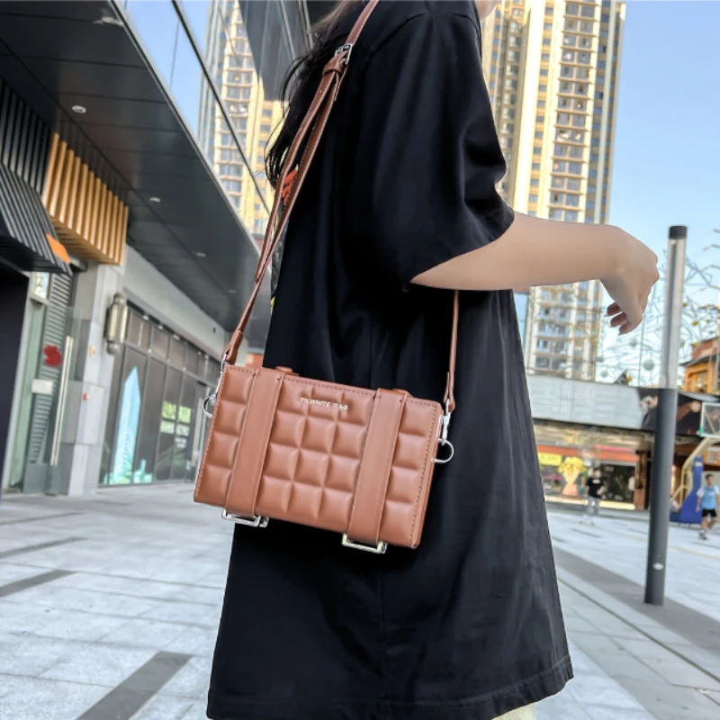 Trendy Brand Box Shape Bag for Man 2023 New Small Square Bag Pu Leather Shoulder Crossbody Bag Unisex Fashion Phone Purse