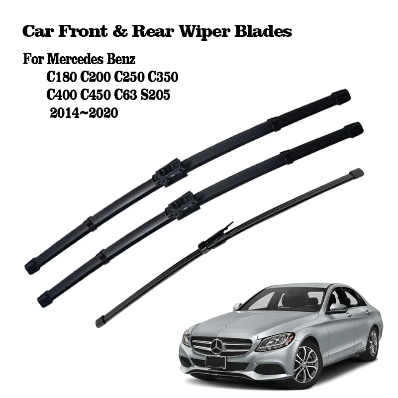 Car Wiper Blades for Mercedes Benz C180 C200 C250 C350 C400 C450 C63 S205 2014~2020 Front Windscreen Wipers Car Accessories 2019