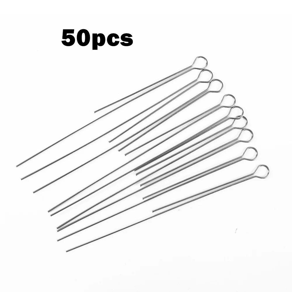 Fishing Bait Spinner Wire Fishing Spinner Stainless Steel Wires 6.5/7.5cm Baits Shafts Lure DIY Rotating Sequin Slight Bend