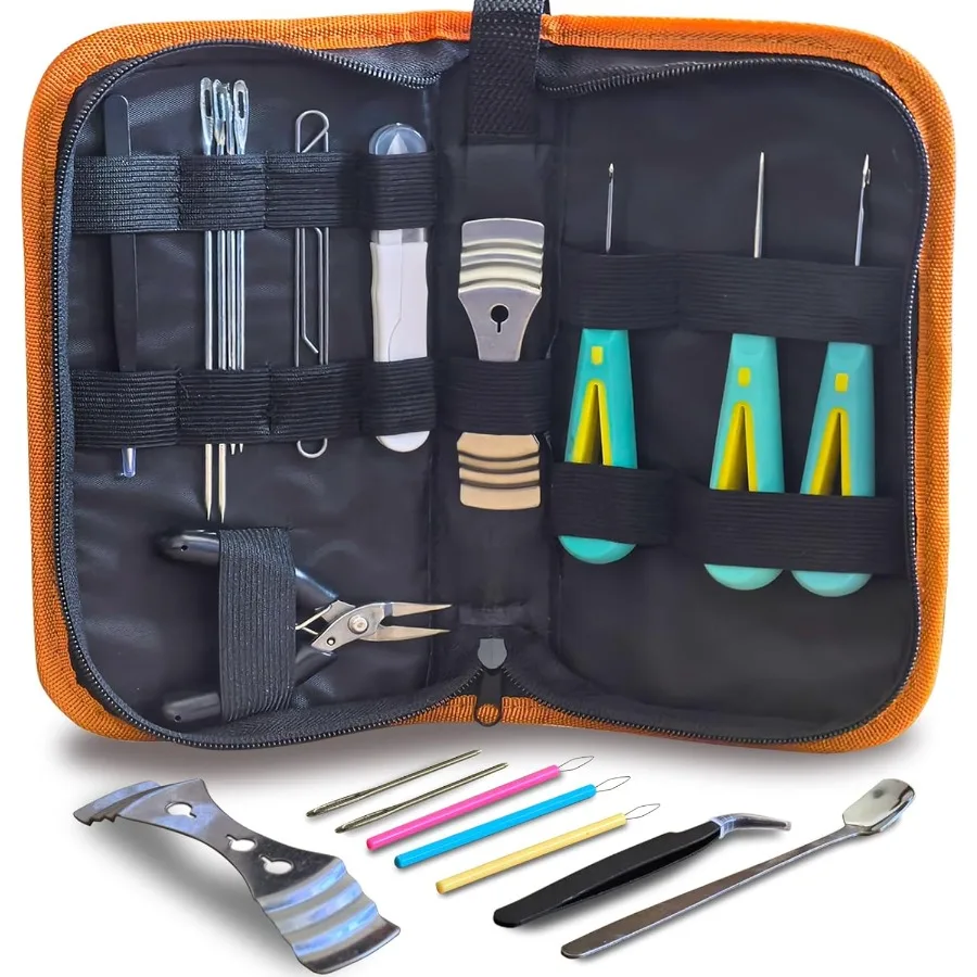 

Набор для изготовления свечей для взрослых и начинающих с сумкой для хранения. Принадлежности для изготовления свечей, используемые для штамповки и вставки фитиля формы для свечей.