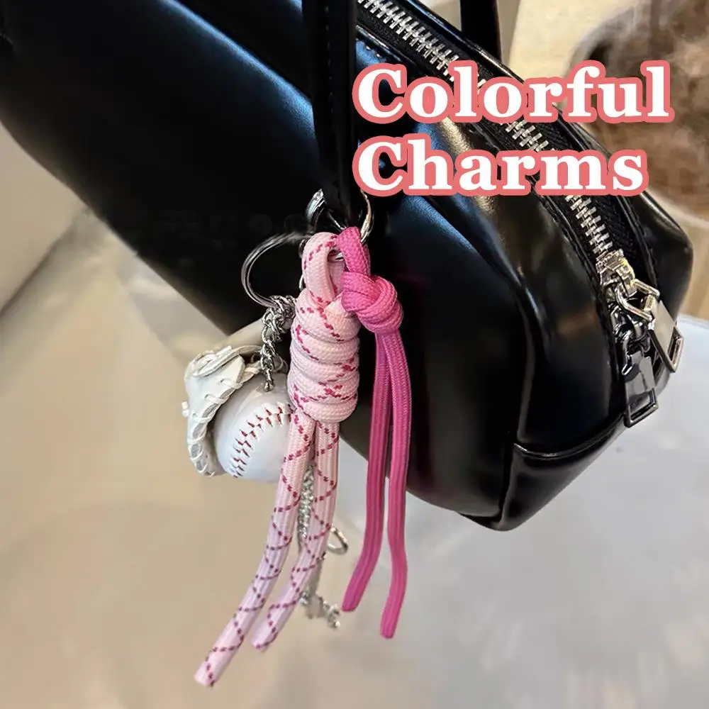 

Mobile Phone Creative Hand Woven Keychain Phone Bag Charm Nylon Handmade Rope Keychain Key Accessories Nylon Woven Pendants New