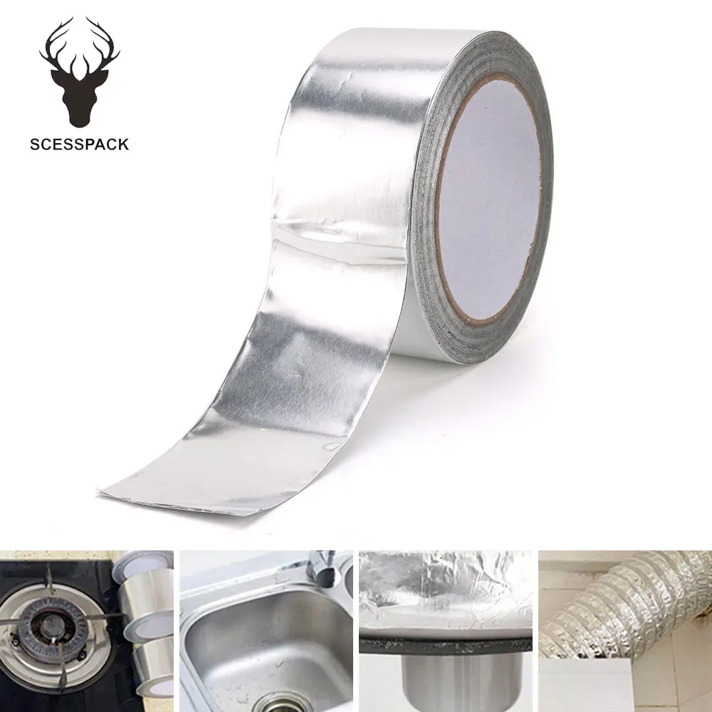 Aluminiumfolie, Hochtemperaturbeständiges Klebeband, Isolierungs-Schutzband, Auslaufsicherer Schutz, Fenster-Auslaufschutzprodukte