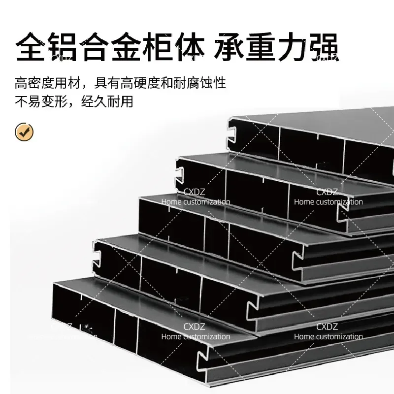 Outdoor All Aluminum Alloy Locker Waterproof Sunproof Balcony Villa Courtyard Fake Louver Storage Cabinet