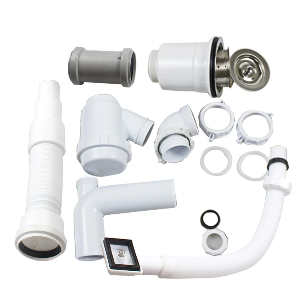 Talea Single Rear Drain Pipe Kit Mounted With Sink Strainer,Overflow Pipe For Kitchen Sink Z6003C008