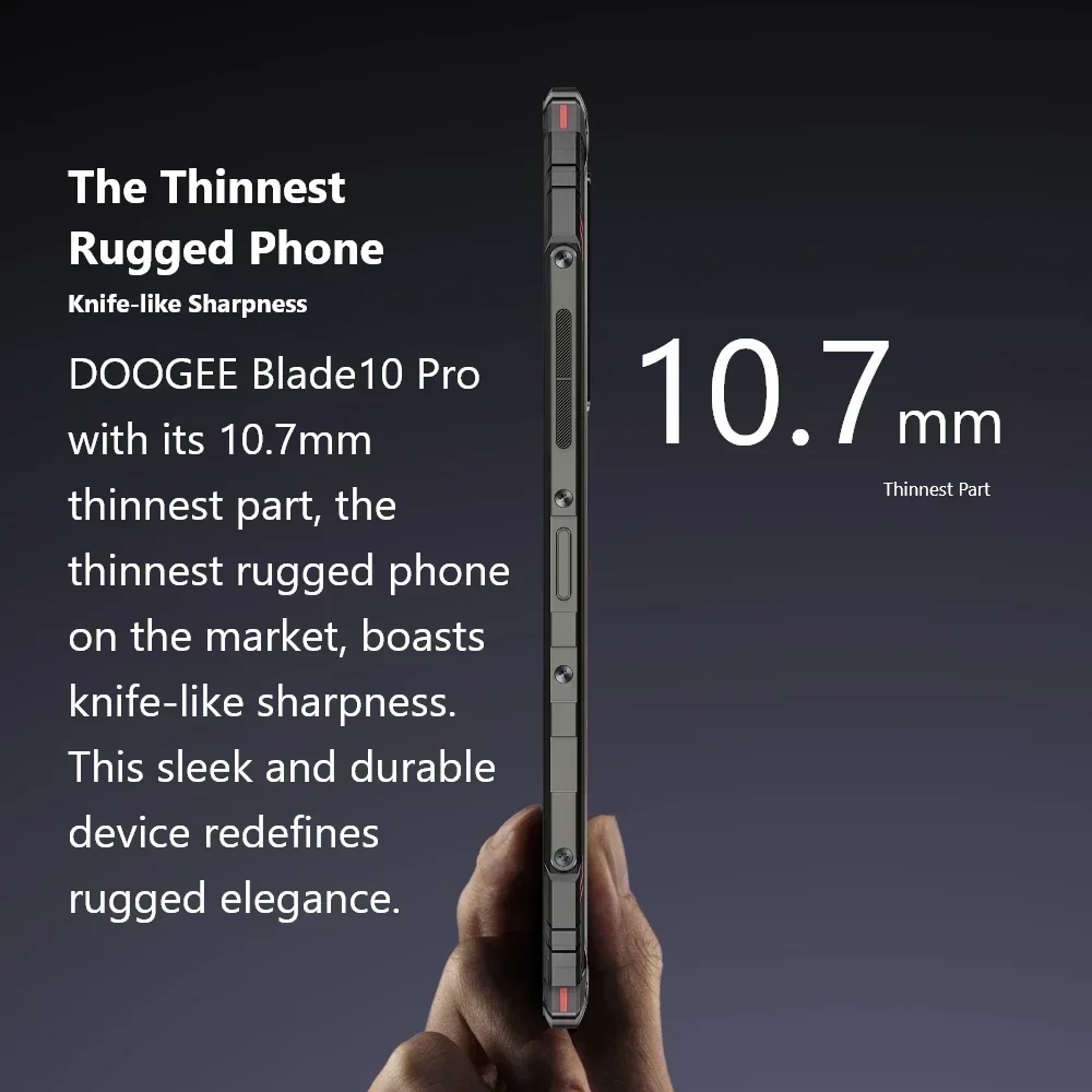 العالم Premiere DOOGEE 6.56 "blade10 Pro هاتف متين 90 هرتز IPS عرض 6 جيجابايت 256 جيجابايت ثماني النواة أندرويد 14 50 ميجابكسل AI كاميرا رئيسية 5150 مللي أمبير