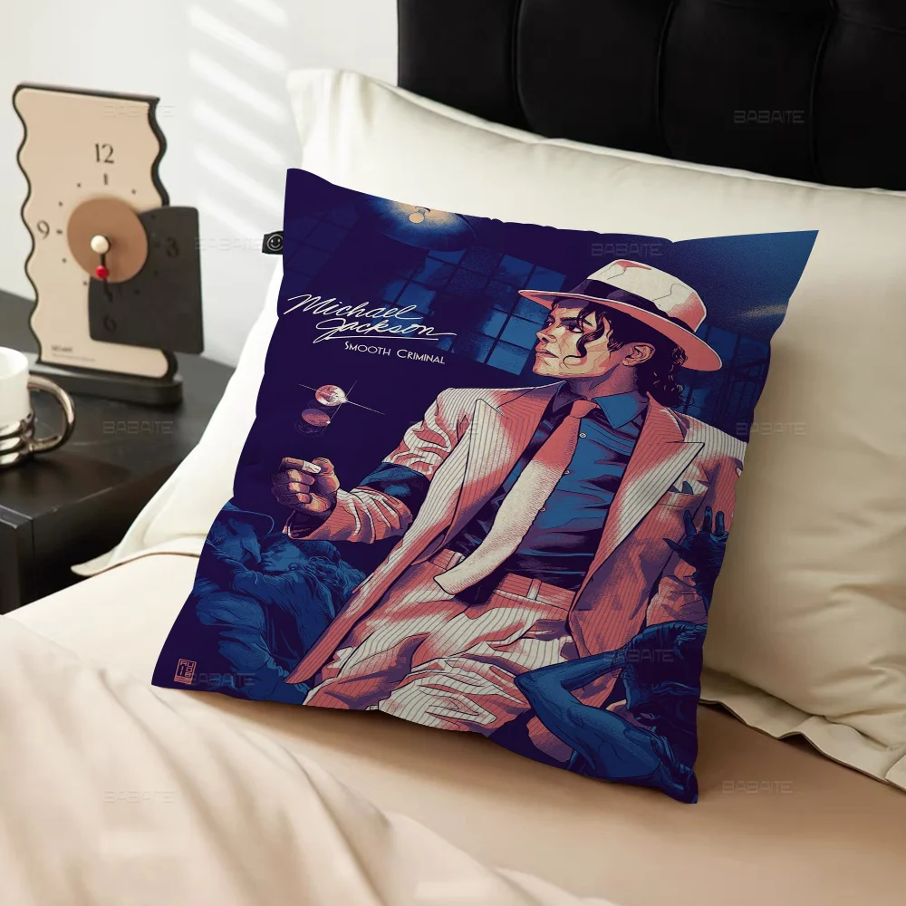Musicians And Singers Michael Jackson Personalized Picture Text Home Decorative Pillows Household Gifts 45x45cm