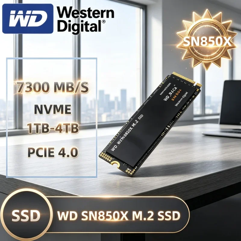 Large Capacity Gaming Drive WD_BLACK SN850X Western Digital 1TB 2TB 4TB M.2 2280 PCIe4.0 NVMe SSD For PC System Upgrade