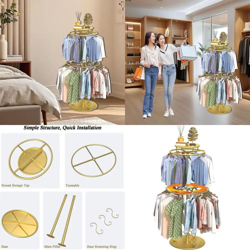 

Вращающаяся черная круглая вешалка для демонстрации детской одежды, 55,1/140 см