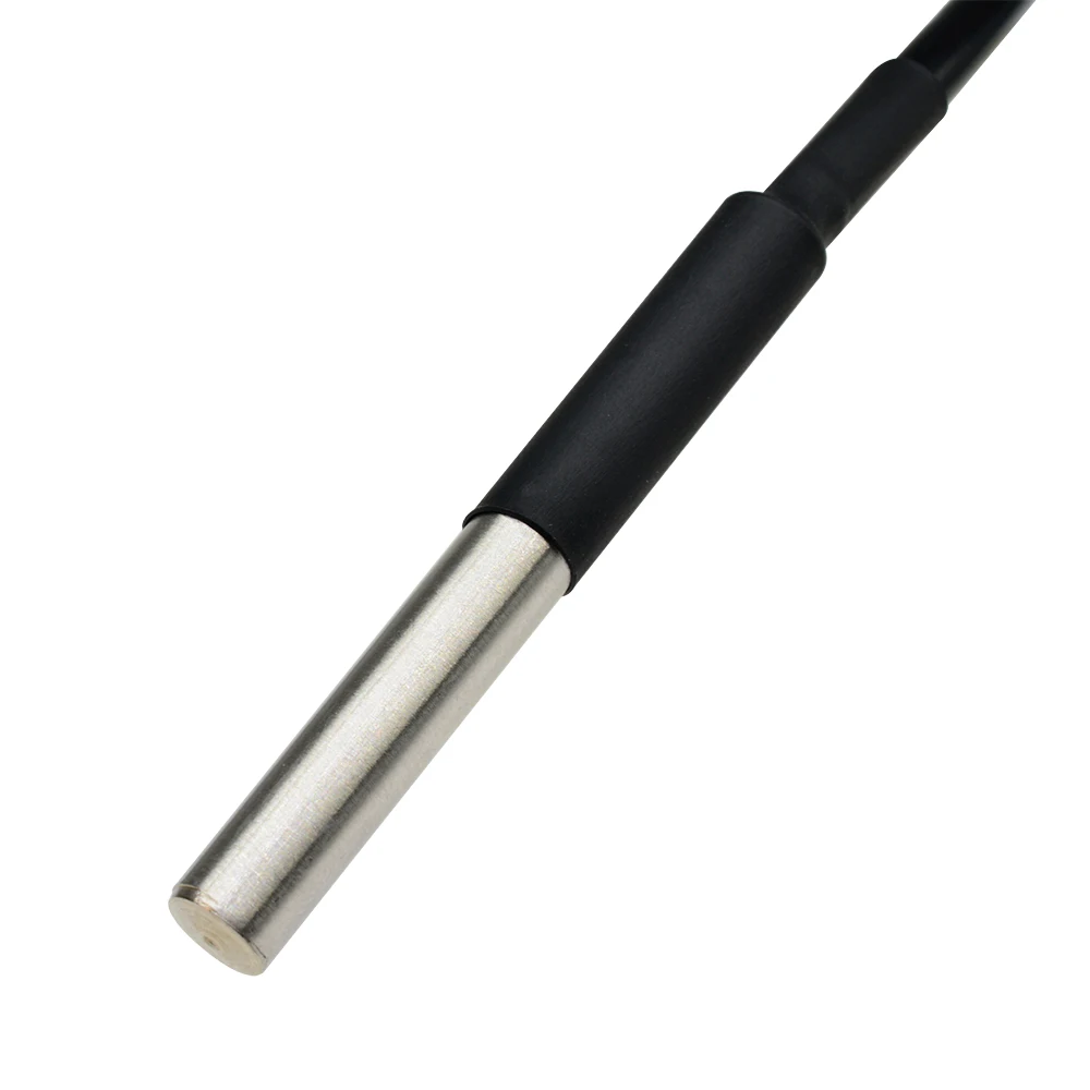 Ds18b20 sensor de temperatura sonda à prova dwaterproof água 100cm 300m cabo sensor digital adaptador terminal sonda aço inoxidável para arduino