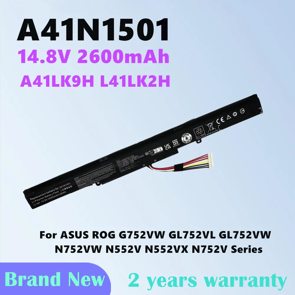 A41N1501 Laptop Battery For Asus GL752JW N752V GL752 GL752VL N752VW N752 GL752VW N552 N552V N552VW