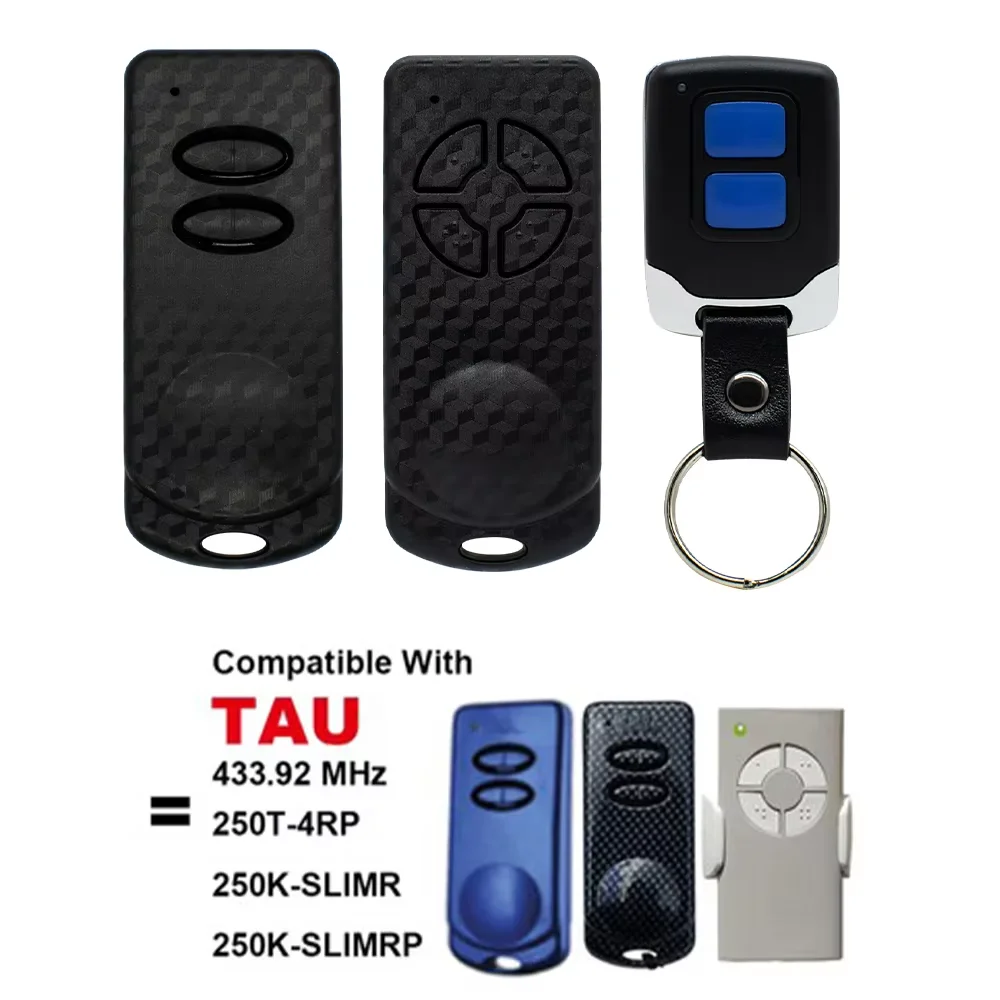 433.92MHz TAU 250T-4RP 250K-SLIMR 250K-SLIMRP Remote Control Garage Door Opener Tau Rolling Code Handheld Transmitter