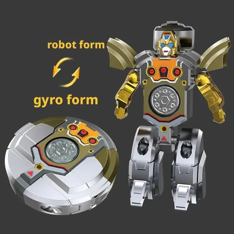Deformable Gyroscope Explosive Transformable Robot Finger Gyro Fingertip Rotation Boy Decompression Artifact Children's Toy