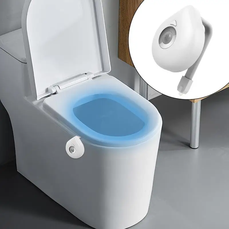 

Светодиодный светильник для унитаза с датчиком движения, светильник для унитаза, умный светильник для унитаза, светильник на батарейках для дома, квартиры, отеля