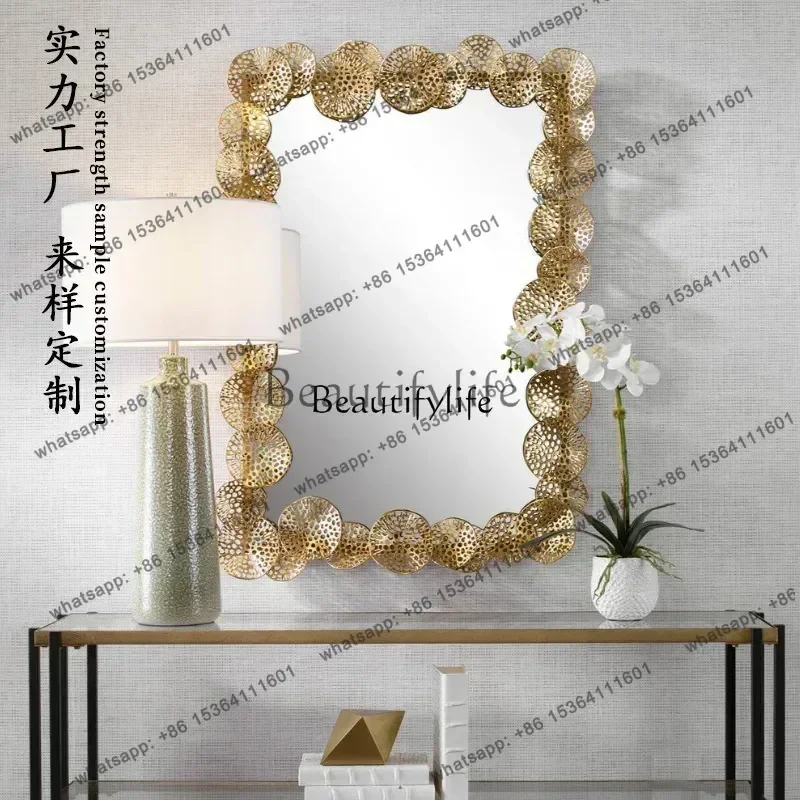 Factory Customization.Creative bedroom vanity mirror decorative vanity mirror porch desktop special-shaped retro bathroom