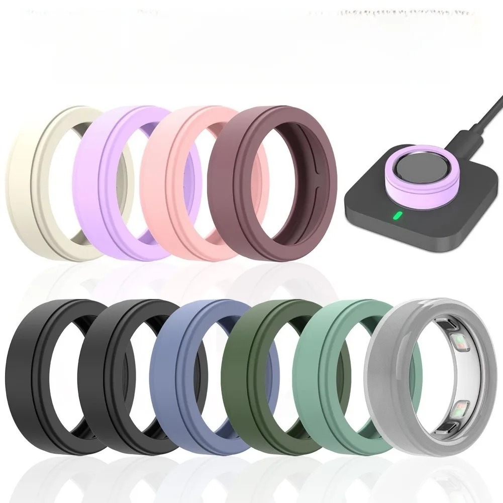 

12Pcs/set Silicone Ring Protector For Oura Ring5 Rings Cover Working Out Accessories Men Women Silicone Case Finger Wrapper Part