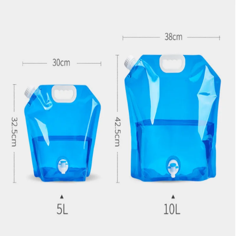 ISURE MARINE 5/10L Travel Outdoor Portable Water Bag Large Capacity Foldable Storage Water Bag With Faucet