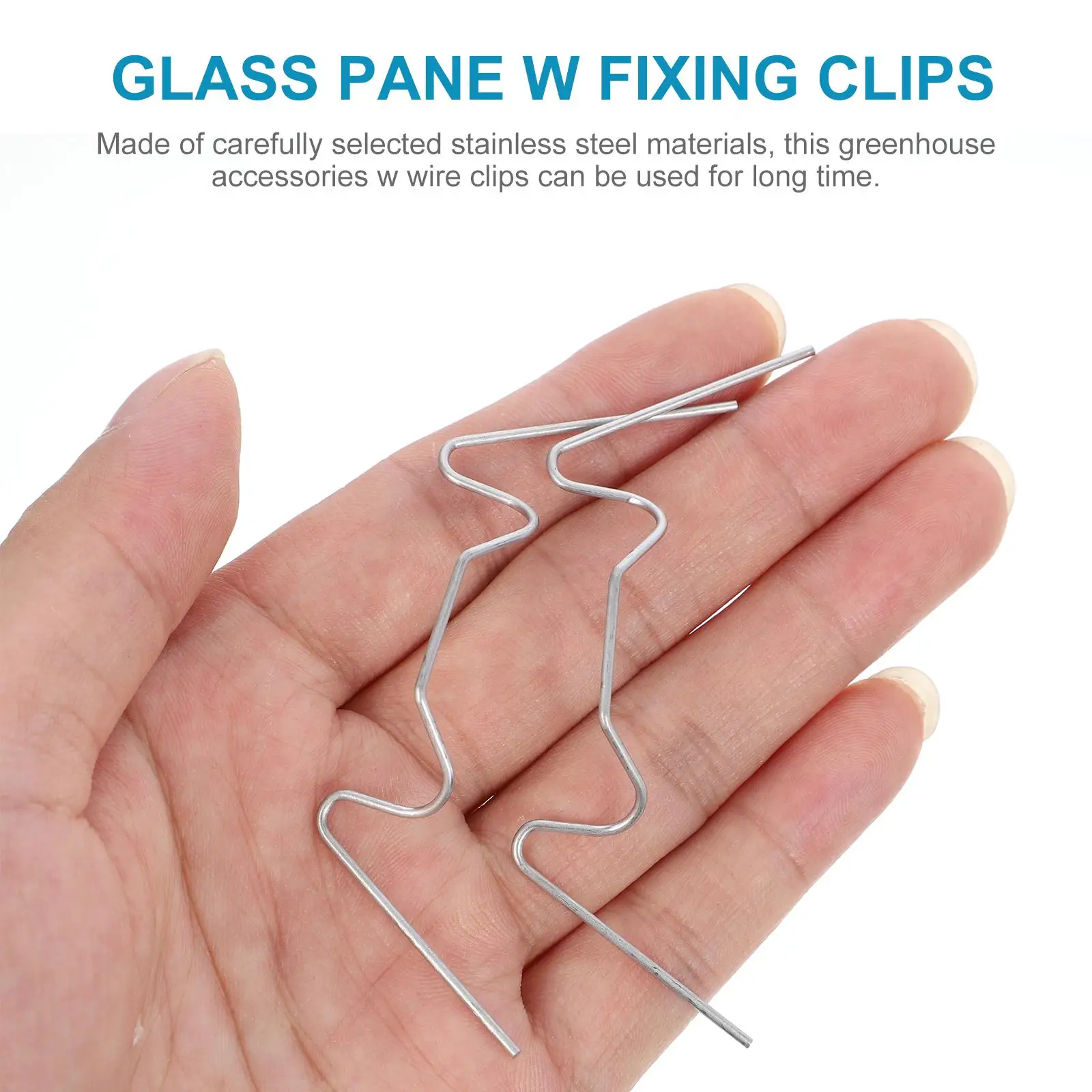 25 Pcs W-shaped Clips Stainless Metal Clamps for Greenhouse Steel Durable Simple Design Easy Use High Performance