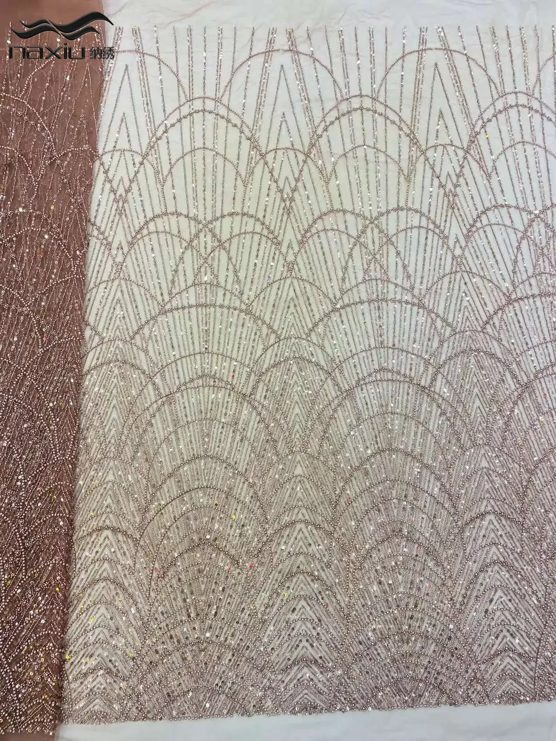 Madison African Sequins Beaded Groom Lace Fabric High Quality French Tulle Lace Fabric 2026 Embroidery Nigerian Lace Fabrics