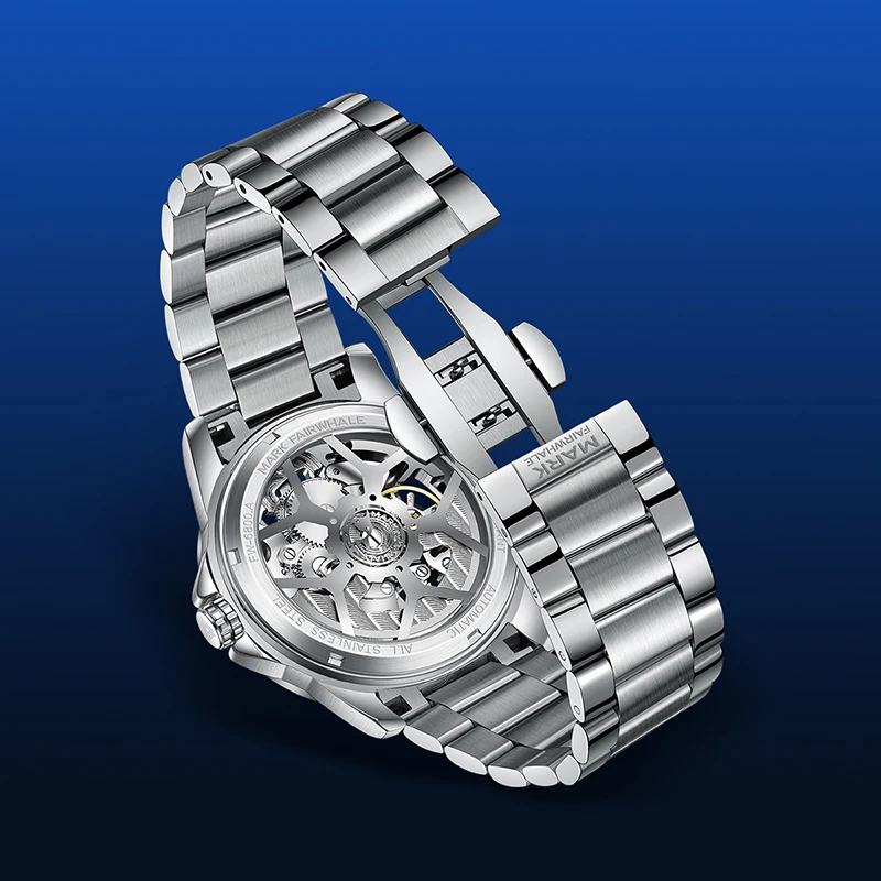 MARK FAIRWHALE FW-6800 Automatic Movement Mechanical Watches for Men Fashion Hollow Luminous Waterproof Men Watches