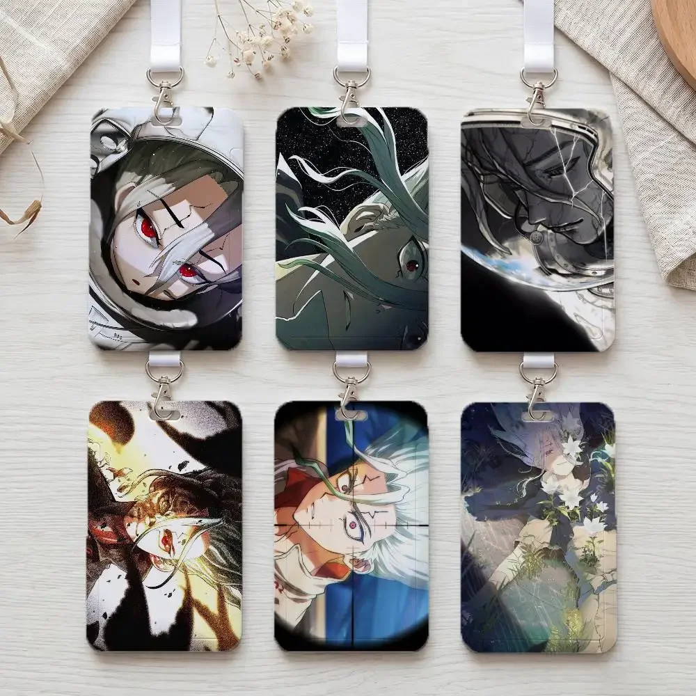 Anime Dr. S-Stone Durable Plastic ID Badge Holder Daily Work Card Pouch