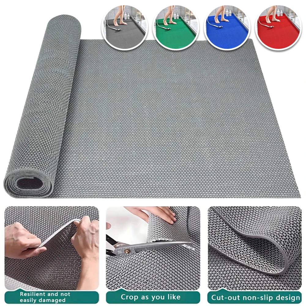 

Perforated PVC Anti-slip Mat Foyer Floor Pad Household Accessories Kitchen Bathroom and Toilet Anti-slip Waterproof Mat 60x90cm