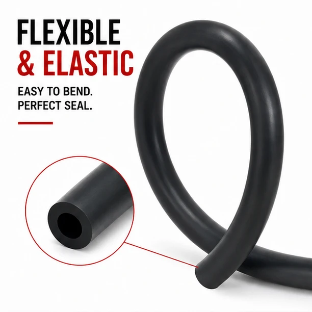 

5/2/1M Black Black FKM tube ID 2mm-16mm, high temperature resistant, oil resistant and not easily aged