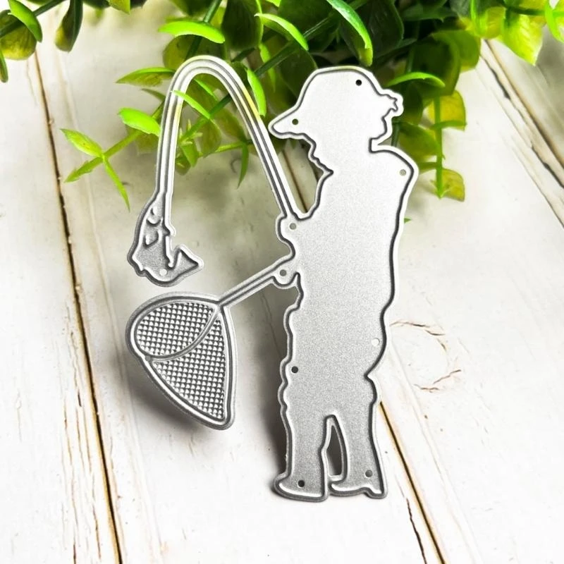  Fishing Fish Metal Die Cuts Stencil Embossing Tool Cutting Dies for DIY Card Making Scrapbooking Photo Frame Decorations