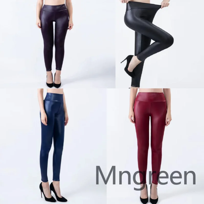 

2025 new leggings, high-elastic women's pants, outer leggings, black imitation leather casual pants manufacturer