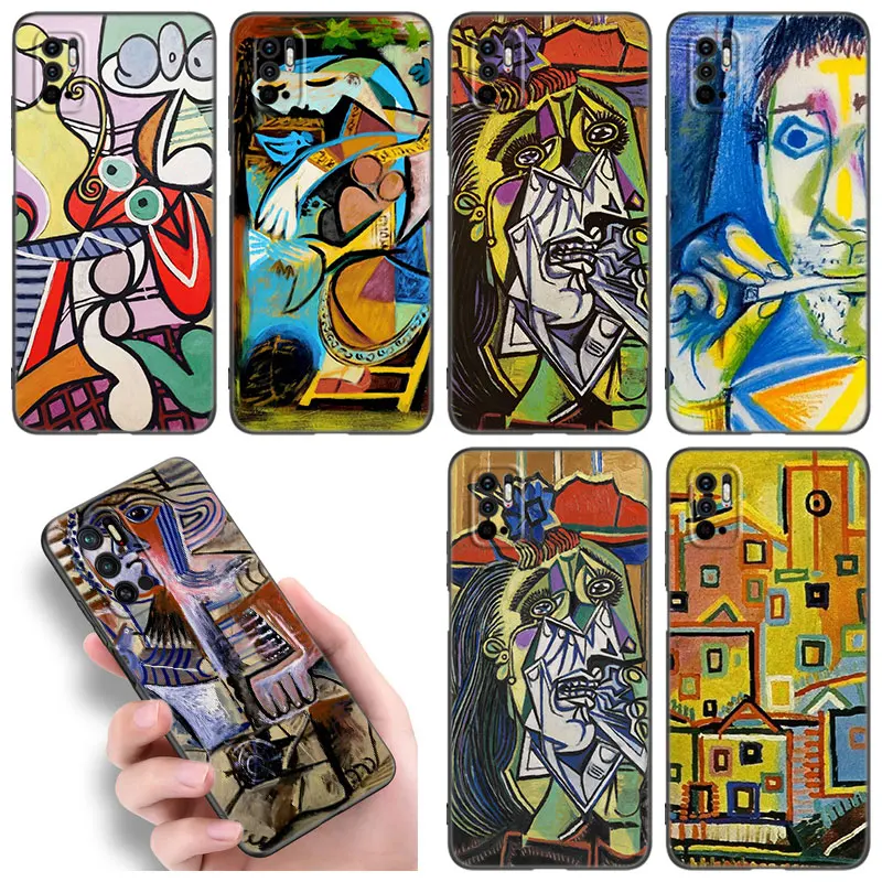 Picasso Abstract Art Painting Phone Case For Xiaomi Redmi Note 10 11 11S 12 4G 8 9 11E 11T Pro Plus 10T 5G 8T 9S 10S 12S Cover